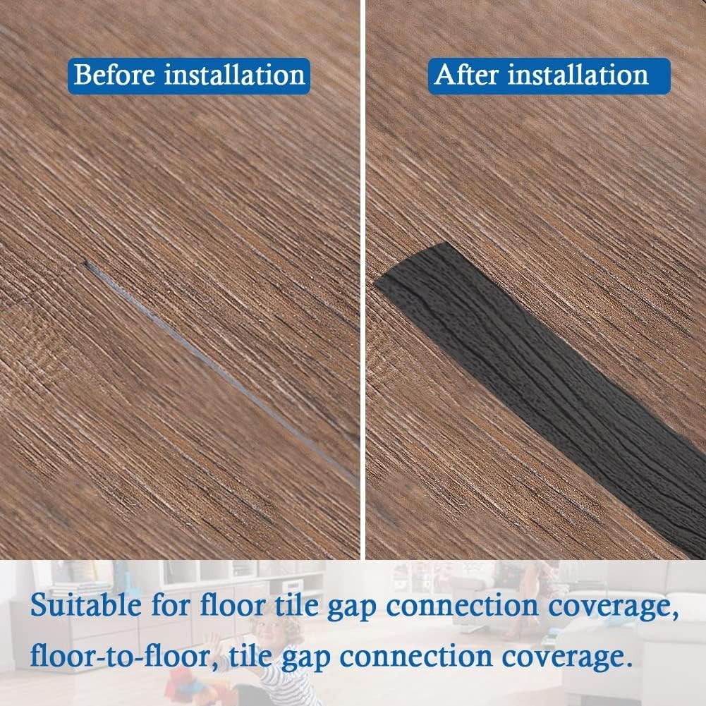 Decorative Dark Gray Floor Transition Strip: Self-Adhesive & Customizable 3.3ft