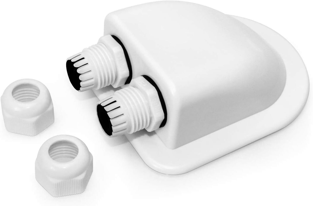 4 Pcs IP68 Waterproof ABS Solar Double Cable Entry Gland-Weather Resistant Dual