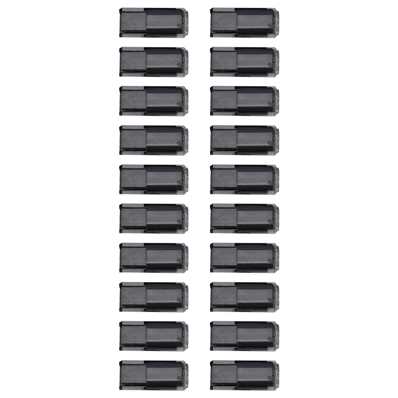 20pcs Double-Wire Plug-in Connector, Pluggable 2 Pin 2 Way LED Wire Connectors,