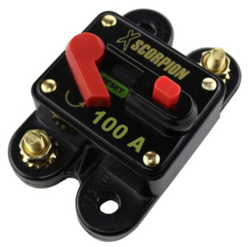 Xscorpion Circuit Breaker with Manual Reset 100 Amp