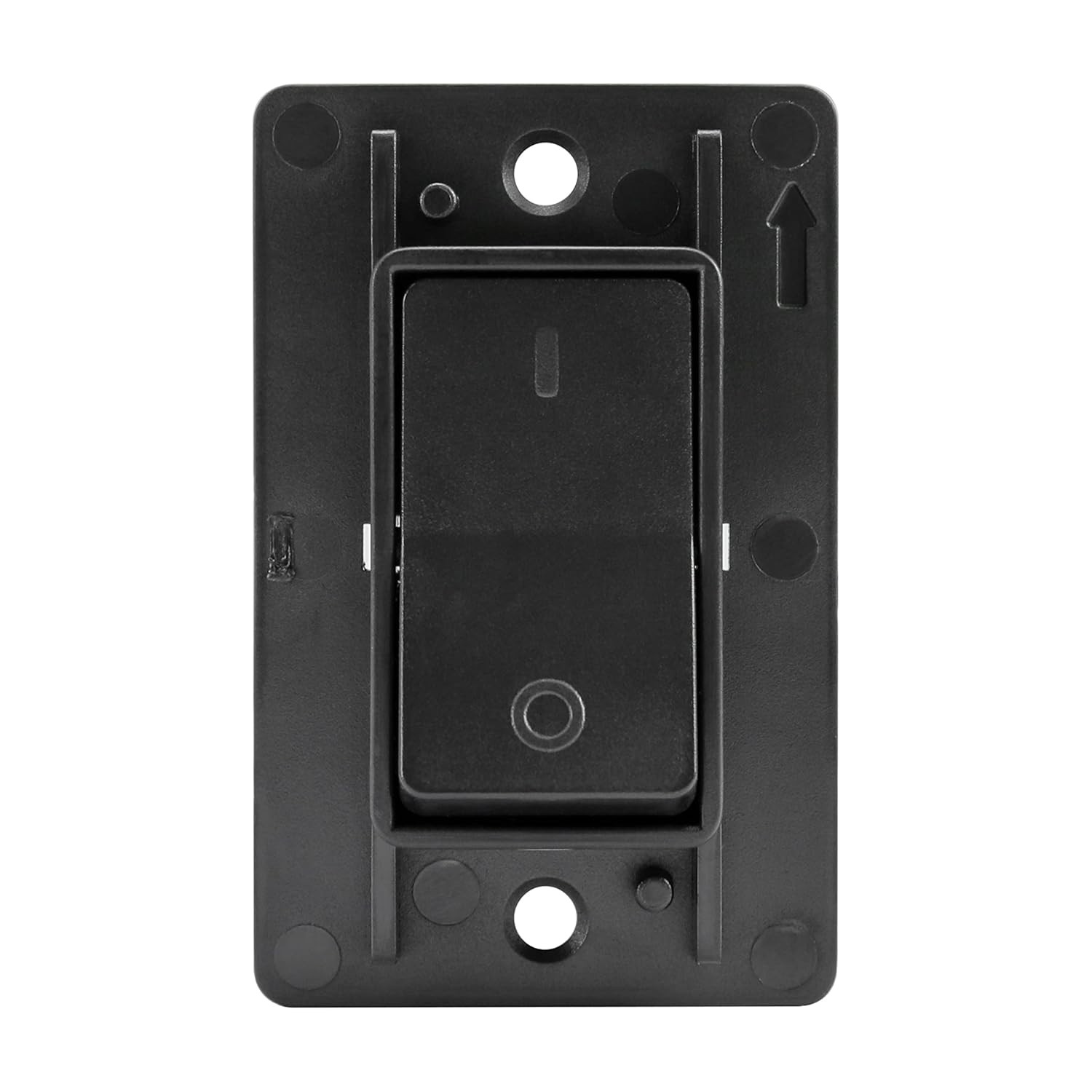 Modern Single SPST On-Off Switch with Bezel, 12-Volt, for RV, Trailer, Camper, w
