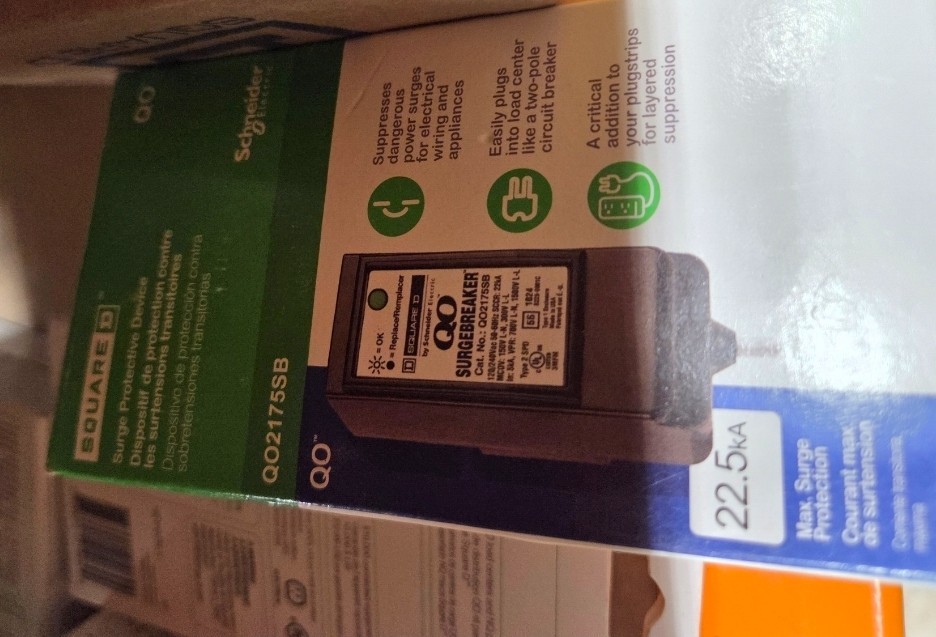 SQUARE D QO Whole Home Appliance Surge Protector Surgebreaker Plug In Breaker