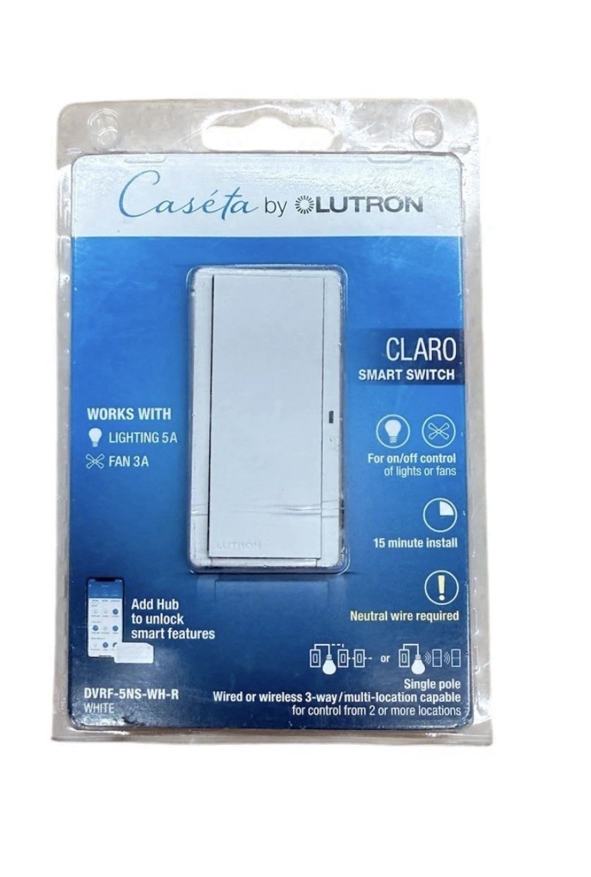 10 PCS Lutron DVRF-5NS-WH-R Caseta Claro Smart Switch 5A Single Pole/3-Way White