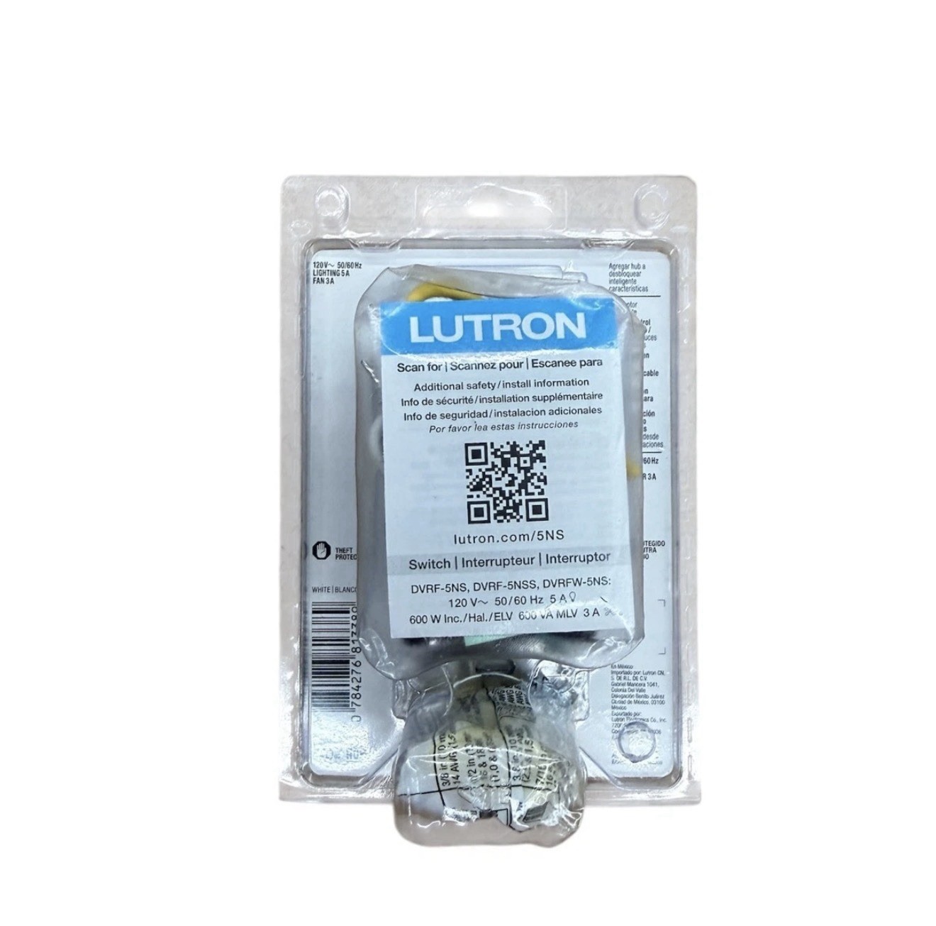 10 PCS Lutron DVRF-5NS-WH-R Caseta Claro Smart Switch 5A Single Pole/3-Way White