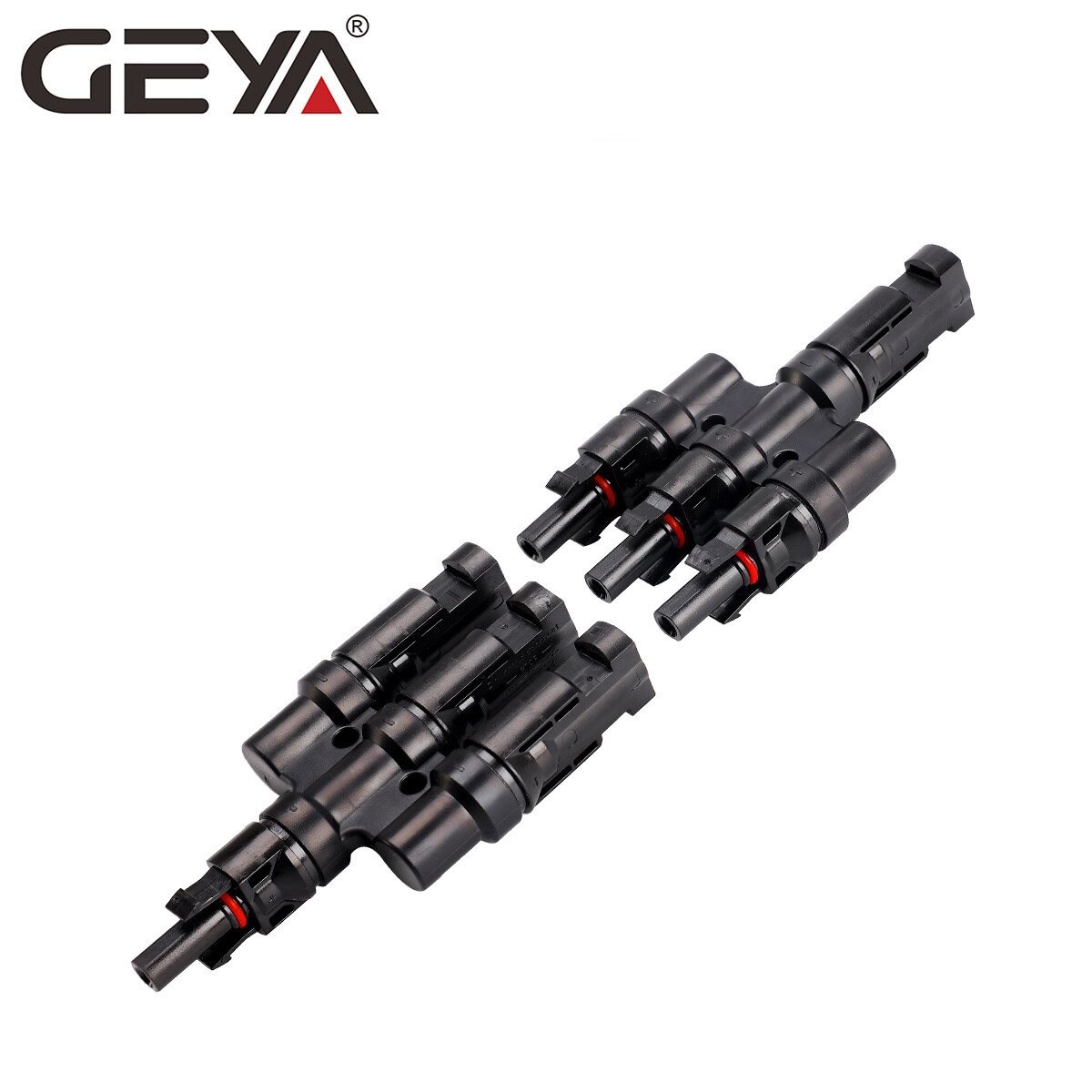 GEYA 1 Pair T Branch IP67 PV Solar panel Cable Connectors 2/3/4/5/6 Male&Female