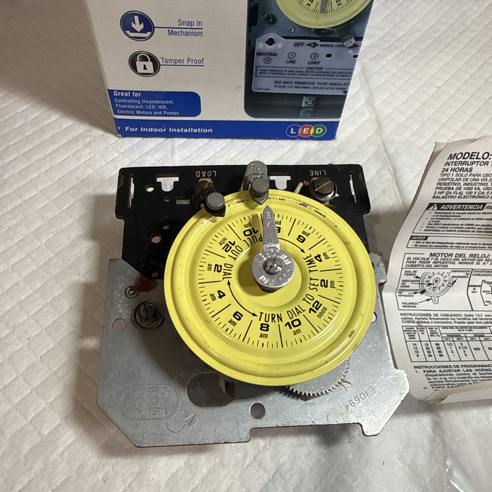 Intermatic T101 24 Hour Industrial Grade Indoor Mechanical Time Switch No Case