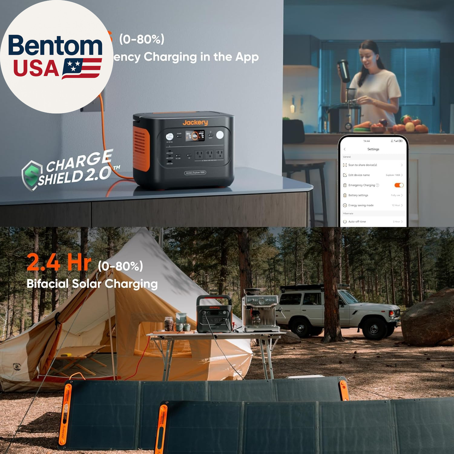 Explorer 1000 V2 Portable Power Station,1070Wh Lifepo4 Battery,1500W AC/100W USB