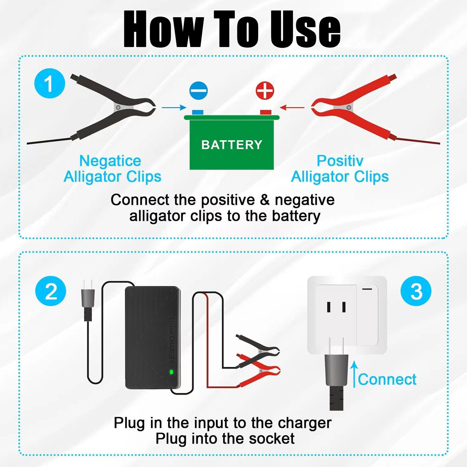 12V 60Ah LiFePO4 Lithium Battery with Charger, Deep Cycle, for Trolling Motor