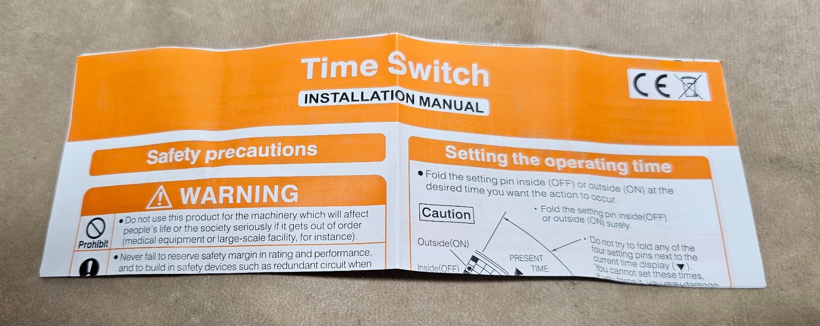 MECHANICAL 24 HOUR TIMER SWITCH 100-240V 60HZ 20A NEW