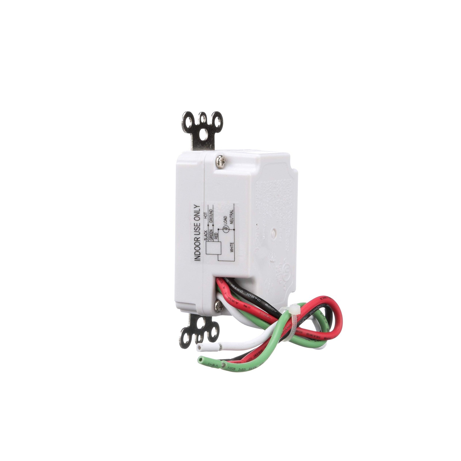 Woods 59013 in-Wall Timer; 120 V; 15 A; 2; 4; 8; 12 Hr Off; 8-Hour, White