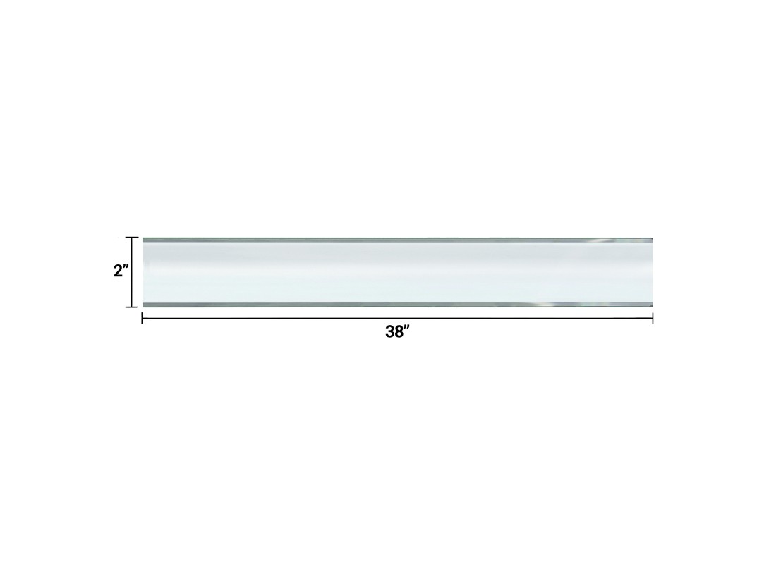 FHC BVM2S2X38 2″ x 38″ 2-Sided Beveled Clear Glass Mirror 7379 – pack of 4