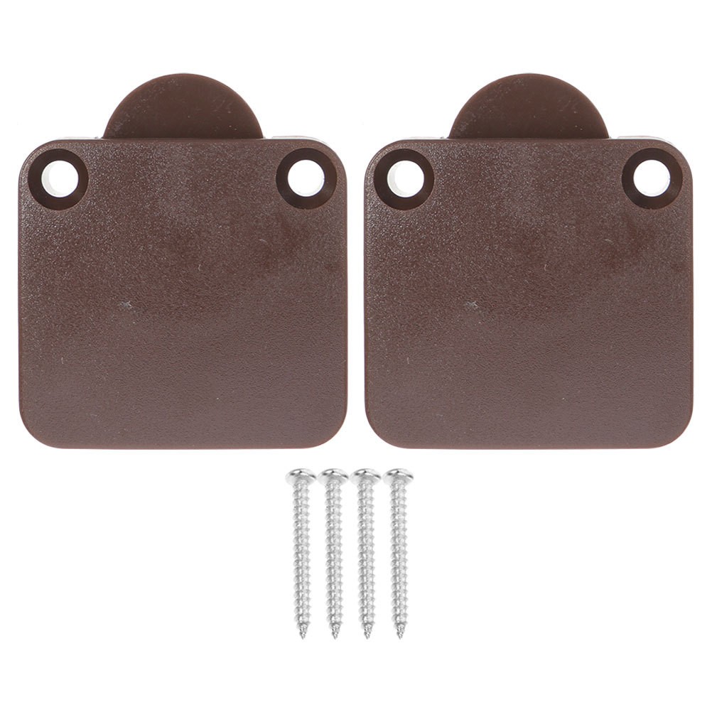 2Pcs Durable Door Switch for Cabinet Light on Off Coffee ABS Copper