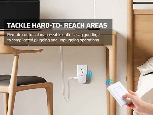 DEWENWILS Wireless Remote Control Outlet Switch Electrical Outlet Power Switch