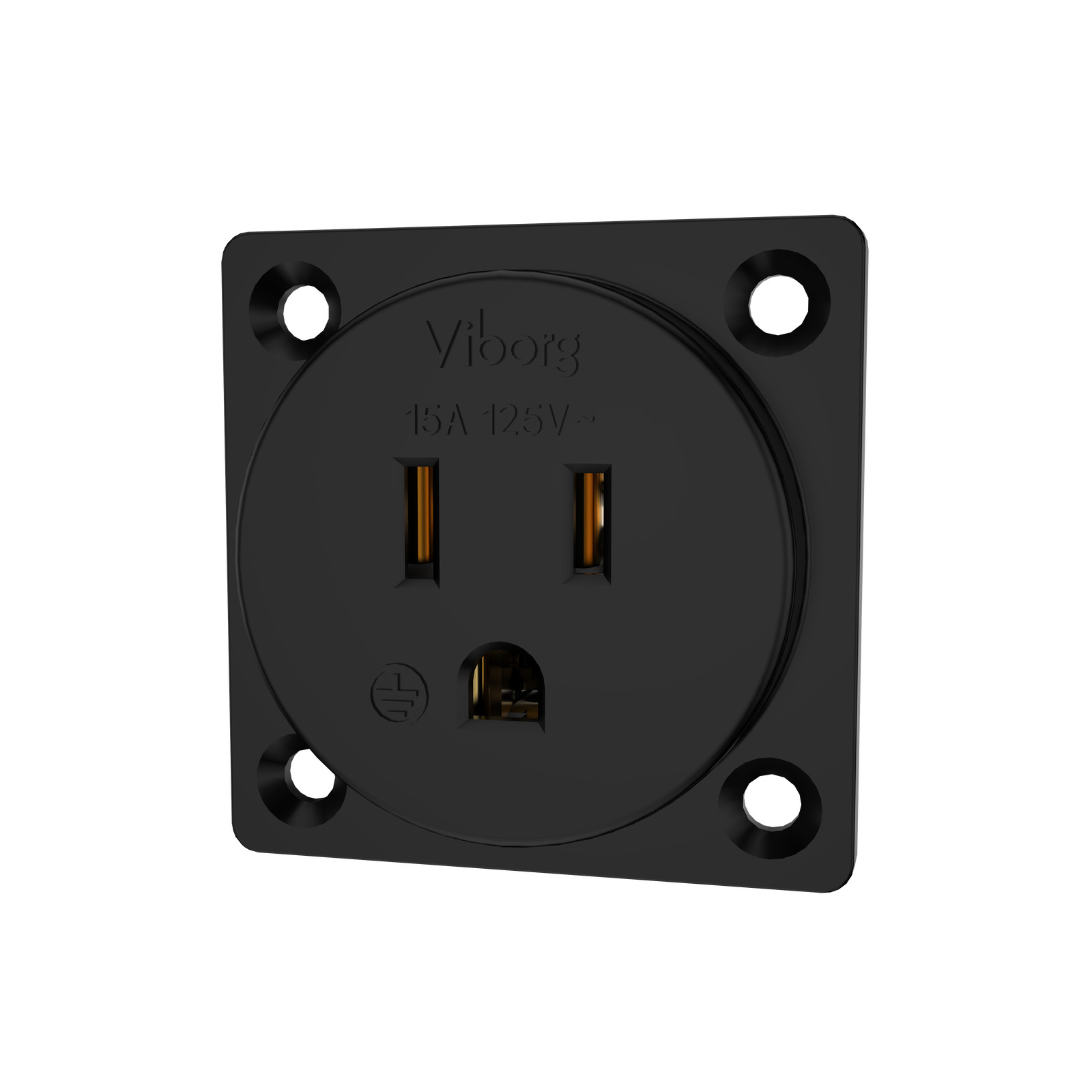Viborg Pure Copper Gold Plated US Socket 15A 125V Receptacle Power Supply Outlet