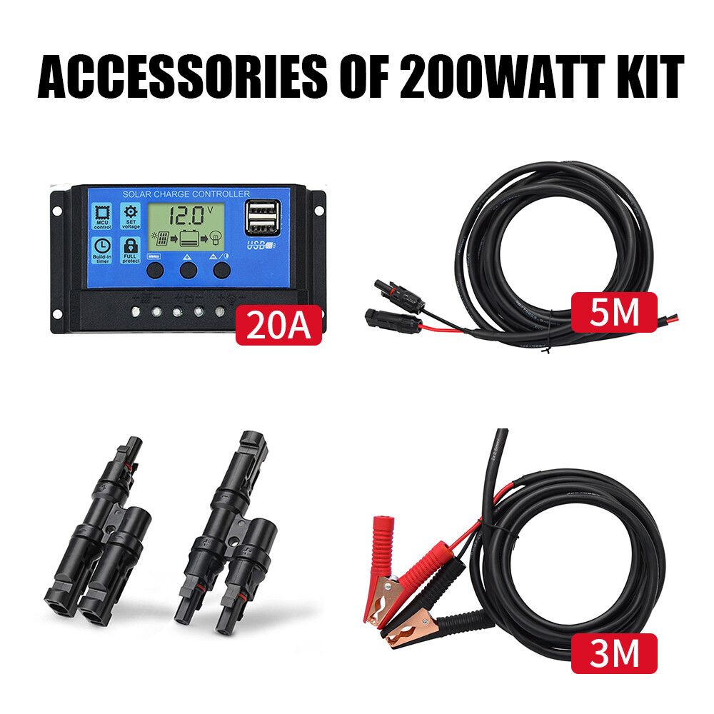 Dokio 100w 200w 400w Rigid Monocrystalline Solar Panel Kit for Home/Backup Power