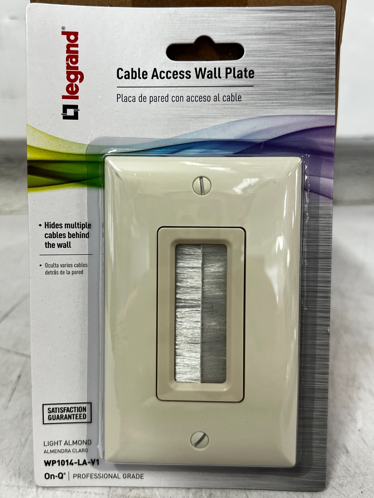 CASE OF 4 Legrand On-Q Light Almond Cable Access Wall Plates WP1014-LA-V1