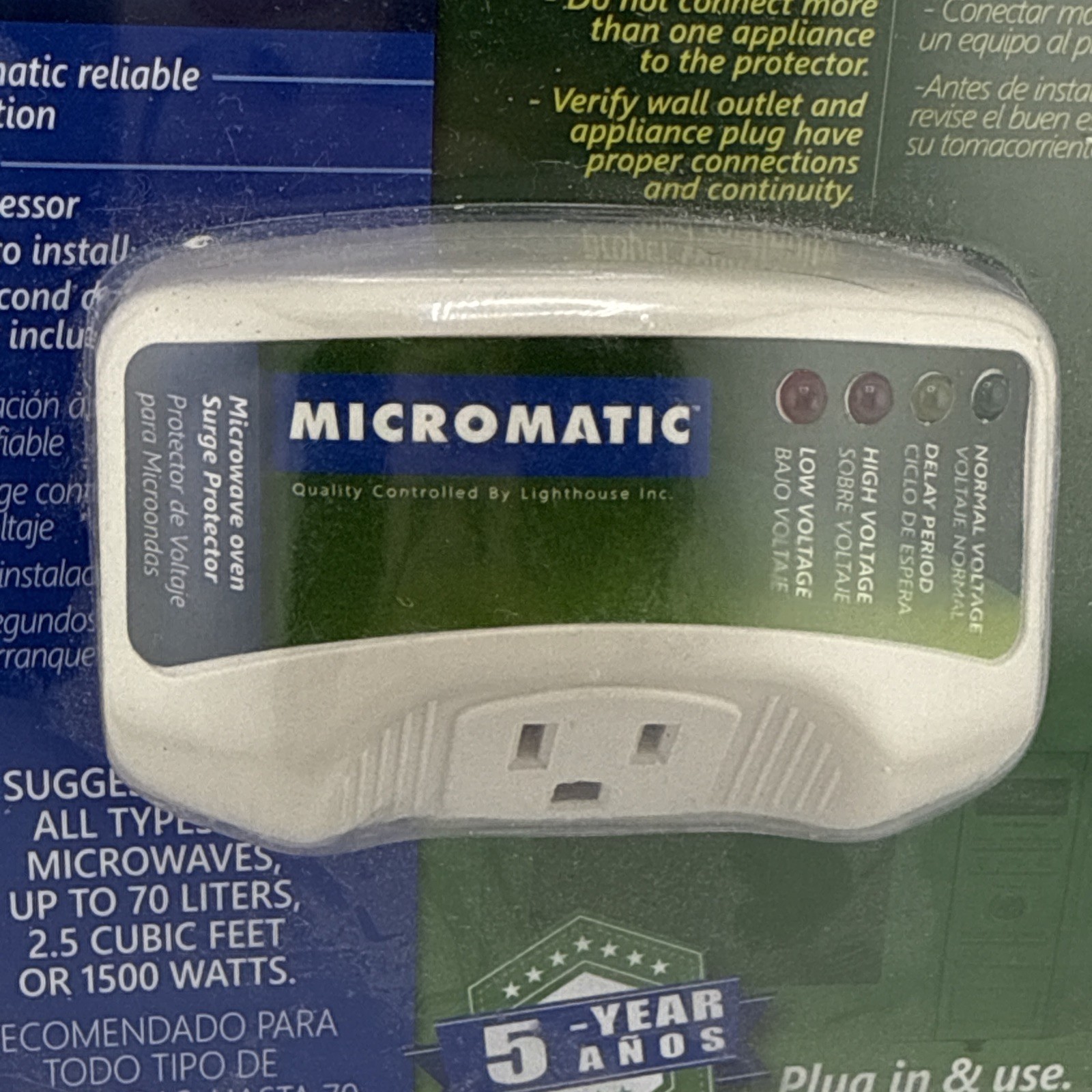 Micromatic WS-2910 Electronic Surge Protector for Microwave Oven New Sealed