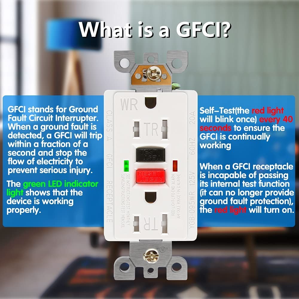 10 Pack – GFCI Outlet 15 Amp, UL Listed, Self-Test GFI Receptacles, TamperRes…