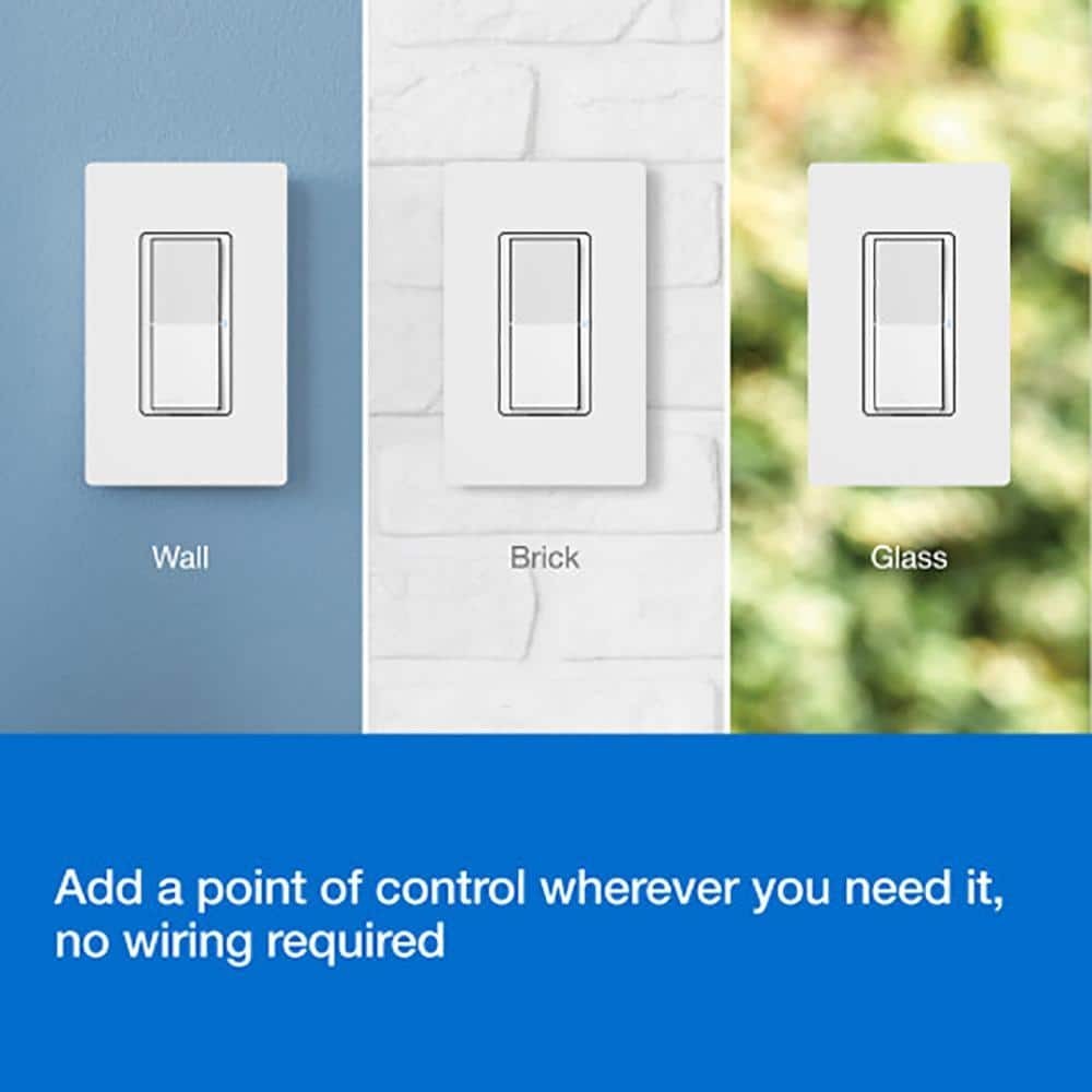 Pico Paddle Remote for On/Off Control of Caseta Smart Switches/Dimmers, White (P