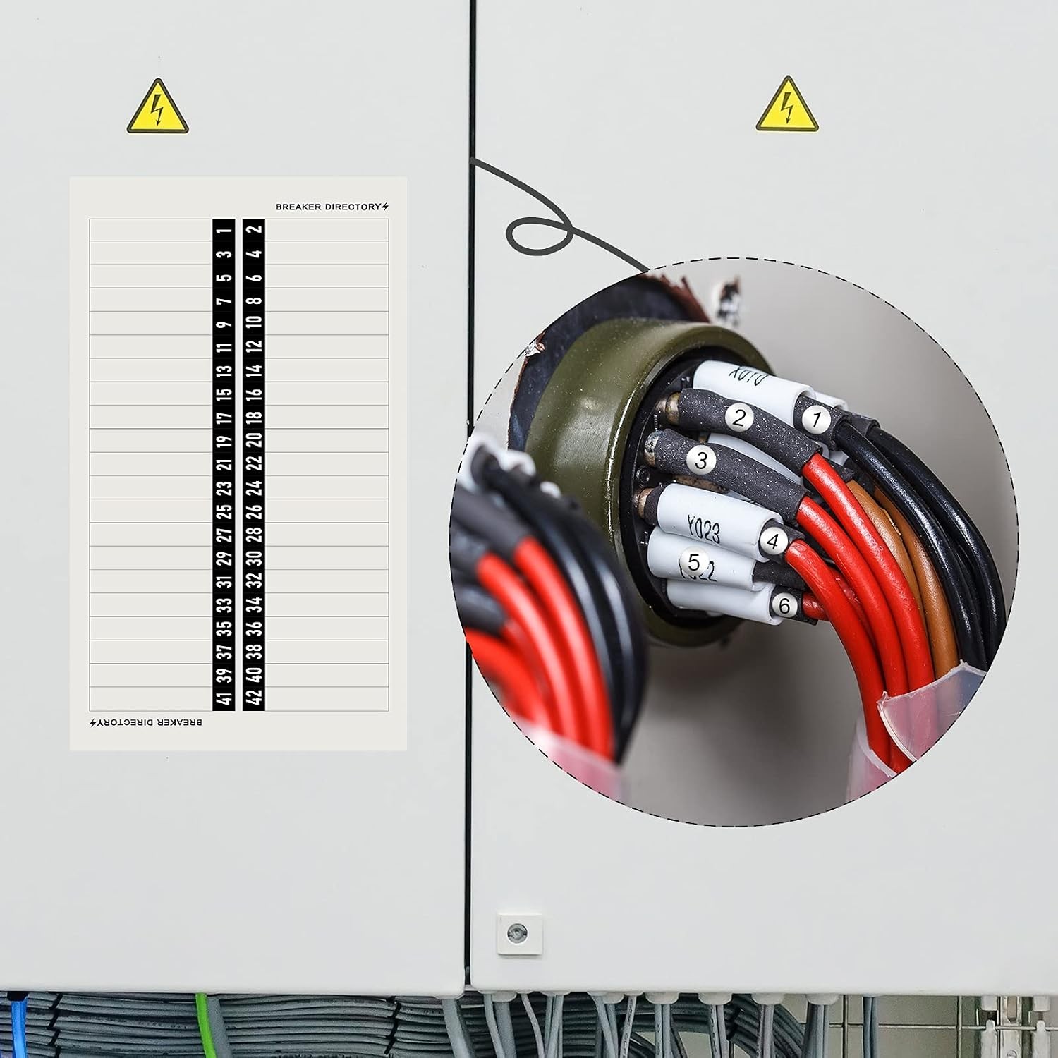 Gersoniel Breaker Panel Labels Electrical Electric Box Sticker Number Directory