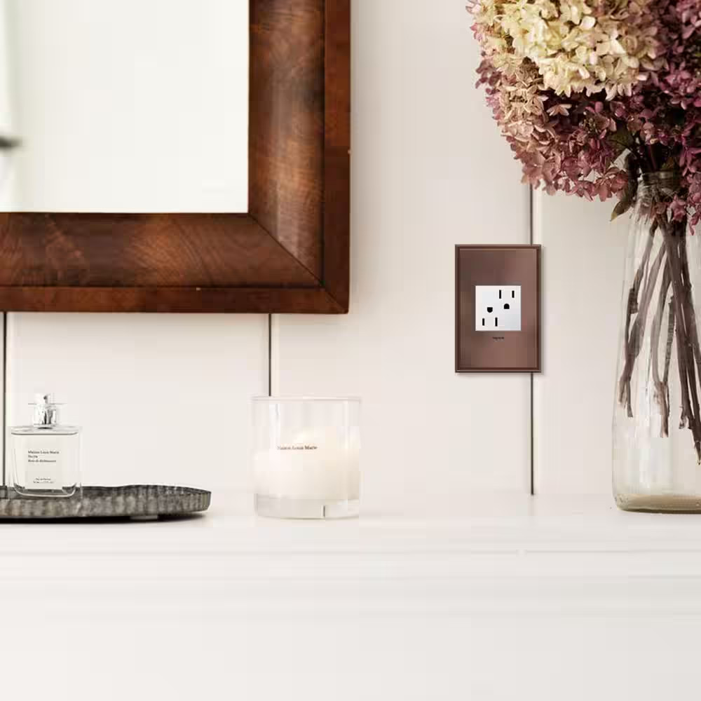 Adorne 15 Amp 125-Volt Tamper Resistant Duplex Outlet, White