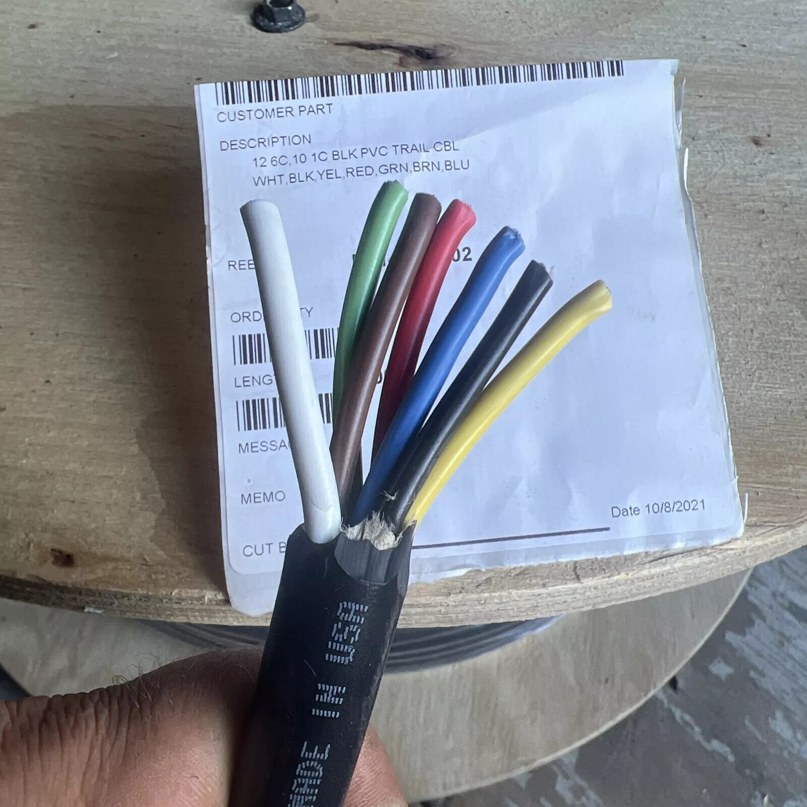 HEAVY DUTY 6 C 12 AWG 1 C 10 AWG Conductor Trailer Light Cable 7 Way Wire USA