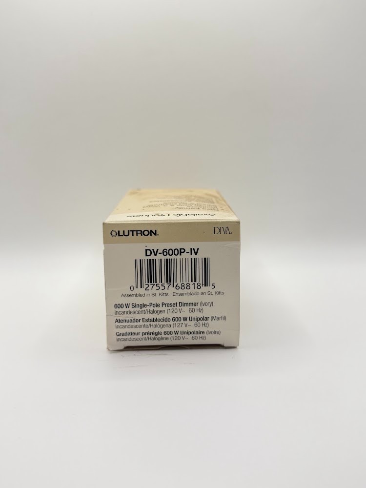 LUTRON DIVA DV-600P-IV 600W SINGLE-POLE DIMMER