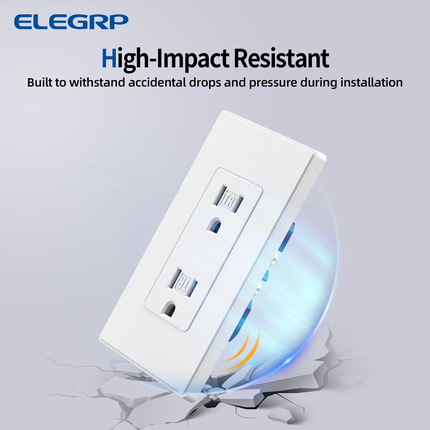 Matte White Wall Outlet 15 Amp Tamper Resistant 10 Pack