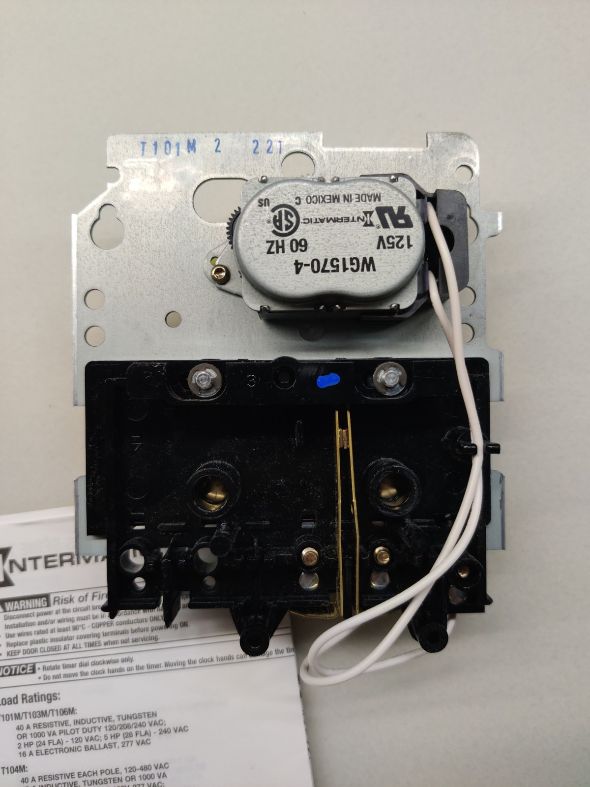 Intermatic T101m Dial Timer Mechanism 120V
