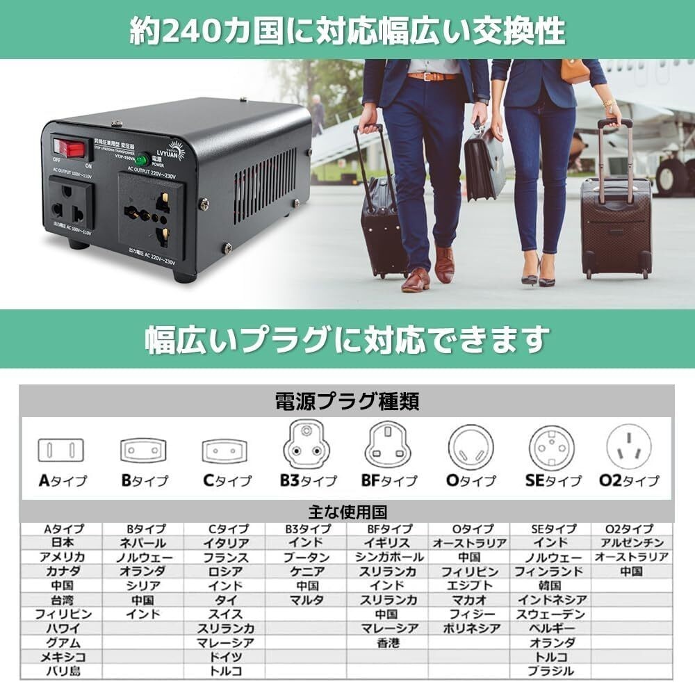 LVYUAN 550W 100V/110V-220V/240V Transformer Free Conversion Type