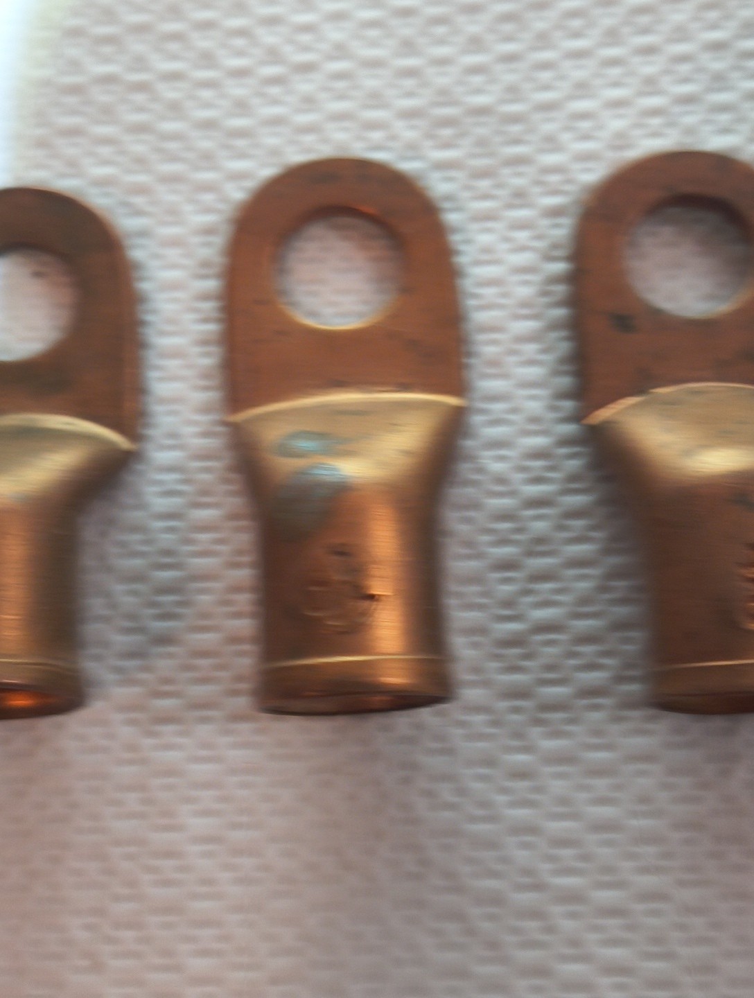 4 x Heavy Copper Lug Ring Terminals Battery Wire Welding Cable 4/0 AWG 1/2″ Hole