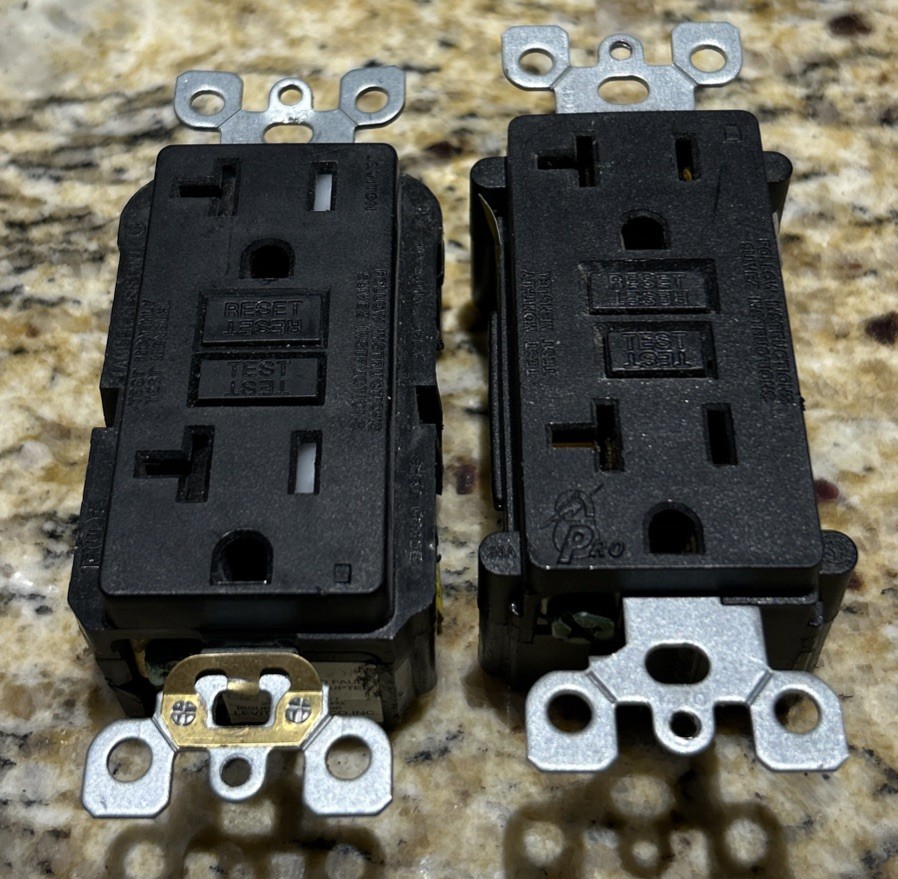 (2)- Leviton 20A 125V GFCI, ONE TAMPER AND THE OTHER ISNT.
