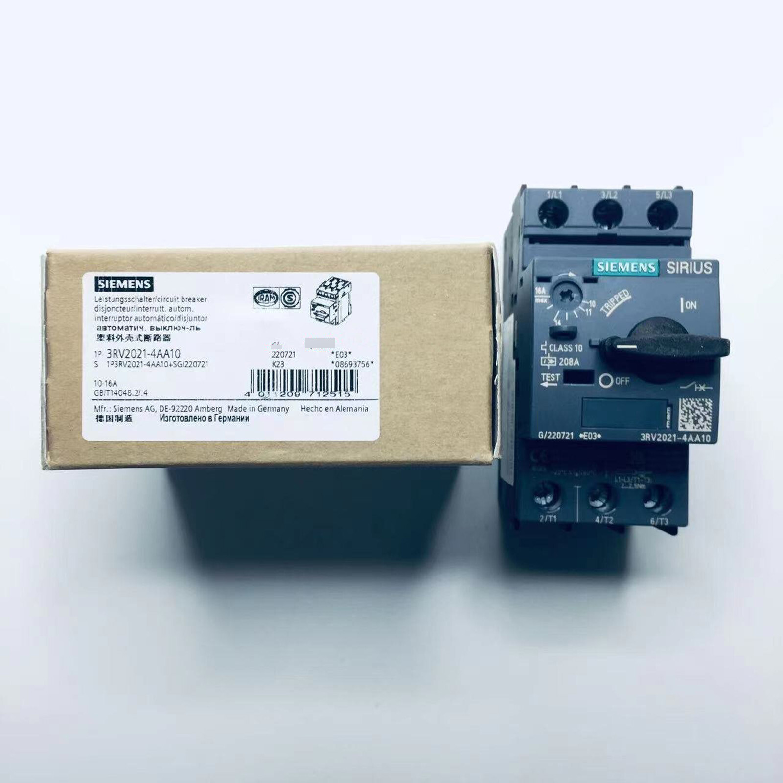 New in box Siemens breaker 3RV2021-4AA10 3RV2 021-4AA10 1 year warranty