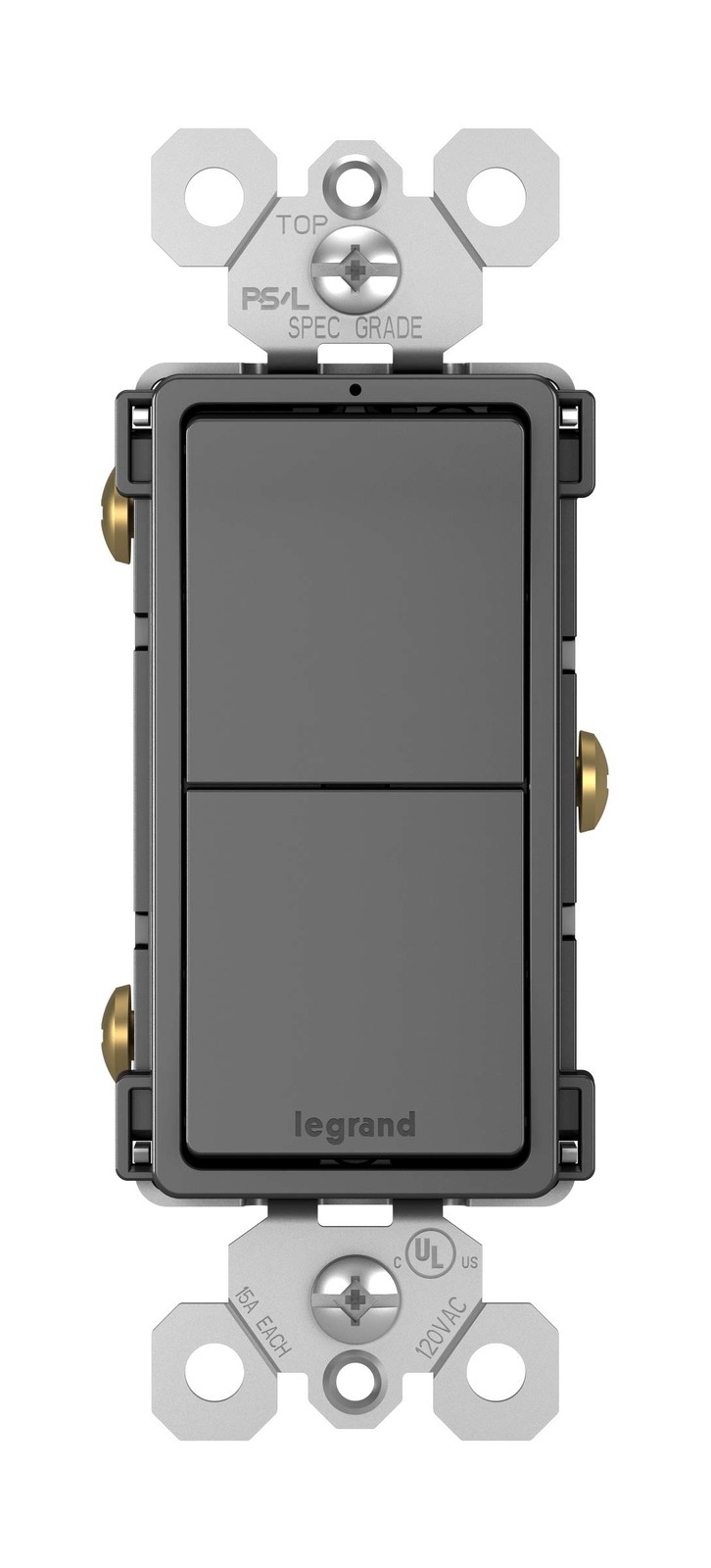 Legrand Radiant RCD11BKCC6 15 Amp Combination 2-in-1 Decorator Rocker Light S…