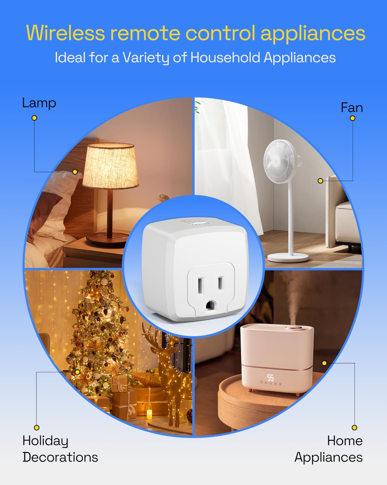 Remote Control Outlet Plug – Use Indoors or Outdoors in Covered/Dry Areas (No…