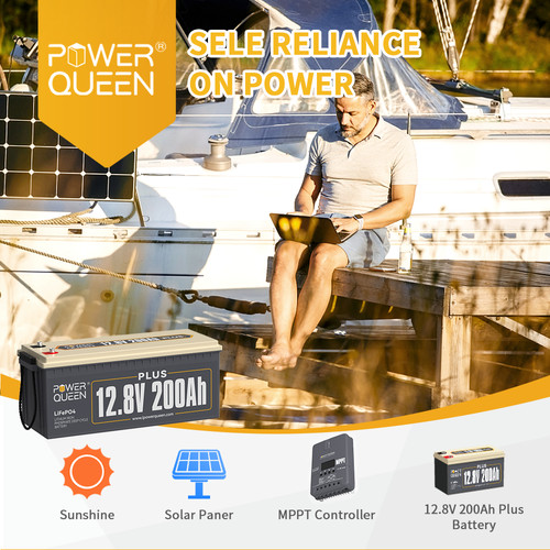 Power Queen 12V 24V 36V 50Ah 100Ah LiFePO4 Lithium Battery BMS For Marine RV lot