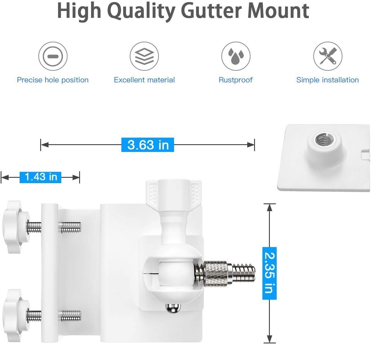 Universal Gutter Mount for Ring Solar Panels – Easy Install & Weather Resistant