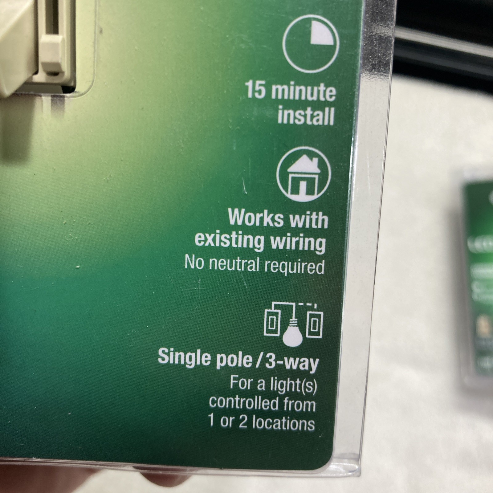 Lutron TGCL-153PH-IV Single Pole or 3-Way Dimmer CL Toggler Ivory