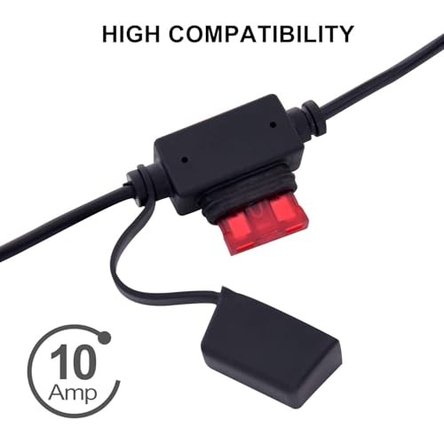 22″ 10A Fused Ring Terminal 6 PCS Harness Quick Connect for Extention Cord
