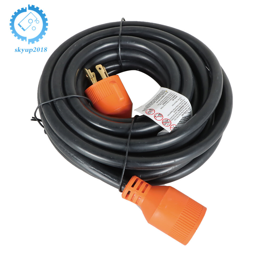 Generator Power Cord 30 Amp 15-75Ft NEMA L14-30 4 Prong Transfer Switch 125/250V