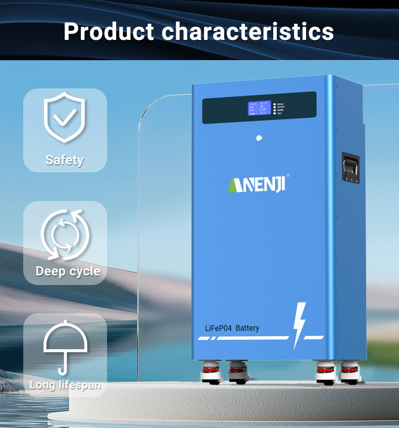 ANENJI 16KWh 314Ah 51.2V LiFePO4 Li-ion Battery Storage For Home Boat US Stock