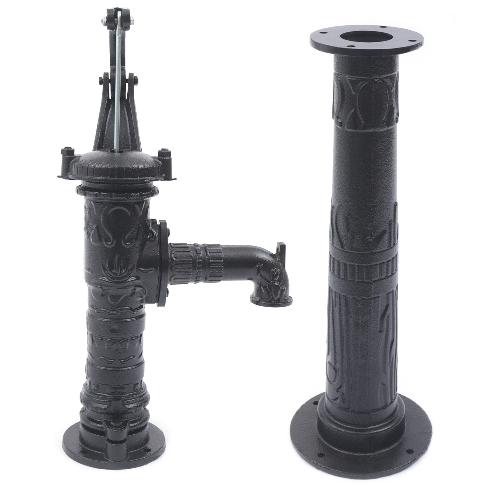 26 feet Manual Hand Water Pump Garden Boost Pump Cast Iron Well Fountain Stand