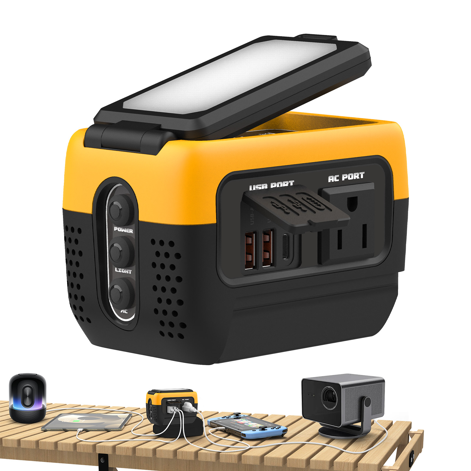 140W USB-C PD Fast Charge 240W Pure Sine Wave Inverter for Dewalt 20V Battery AC