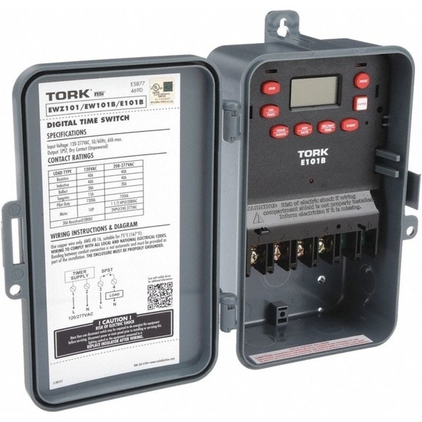 TORK EWZ103 7-Day SunSet Astronomic Digital Timer, 1 Channel DPST | New