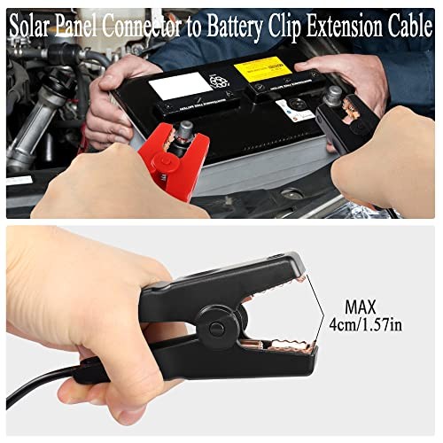 12AWG Solar Panel Connector Cable to Battery Clip – Solar Panel Connector Cable