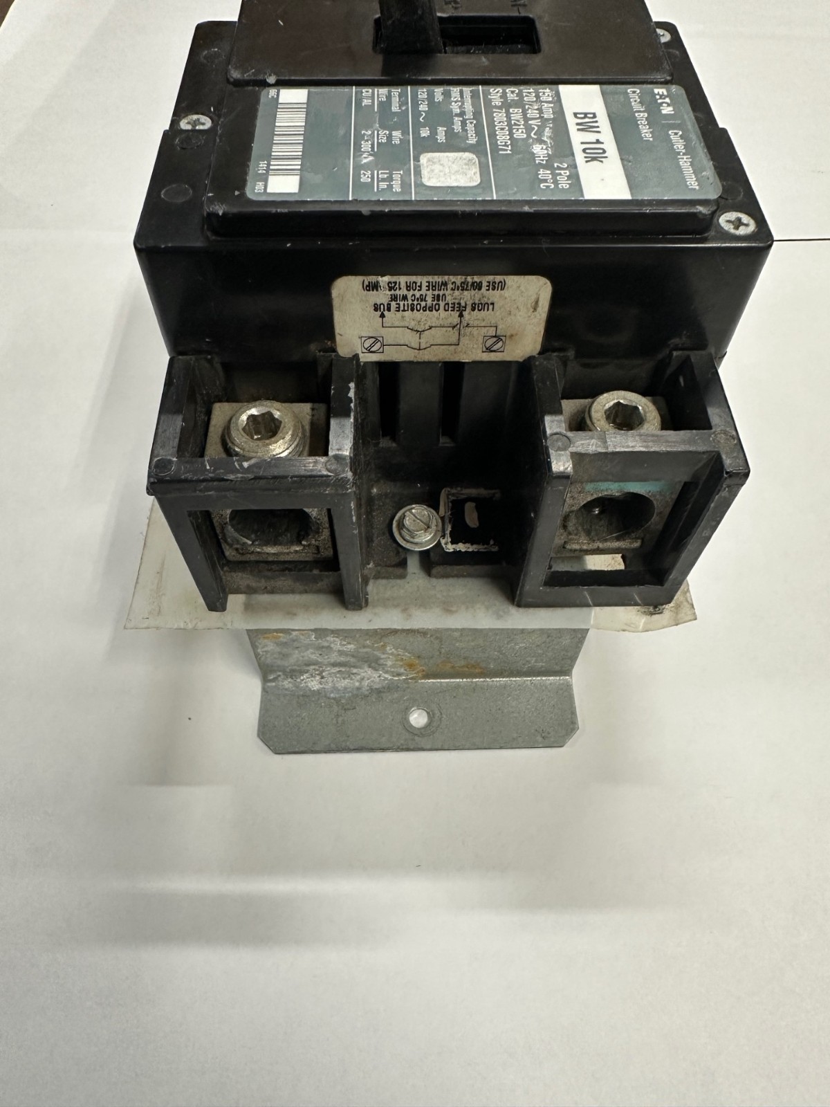 USED Eaton Cutler Hammer BW2150 2 Pole 150 Amp Bolt-On 120/240V Circuit Breaker