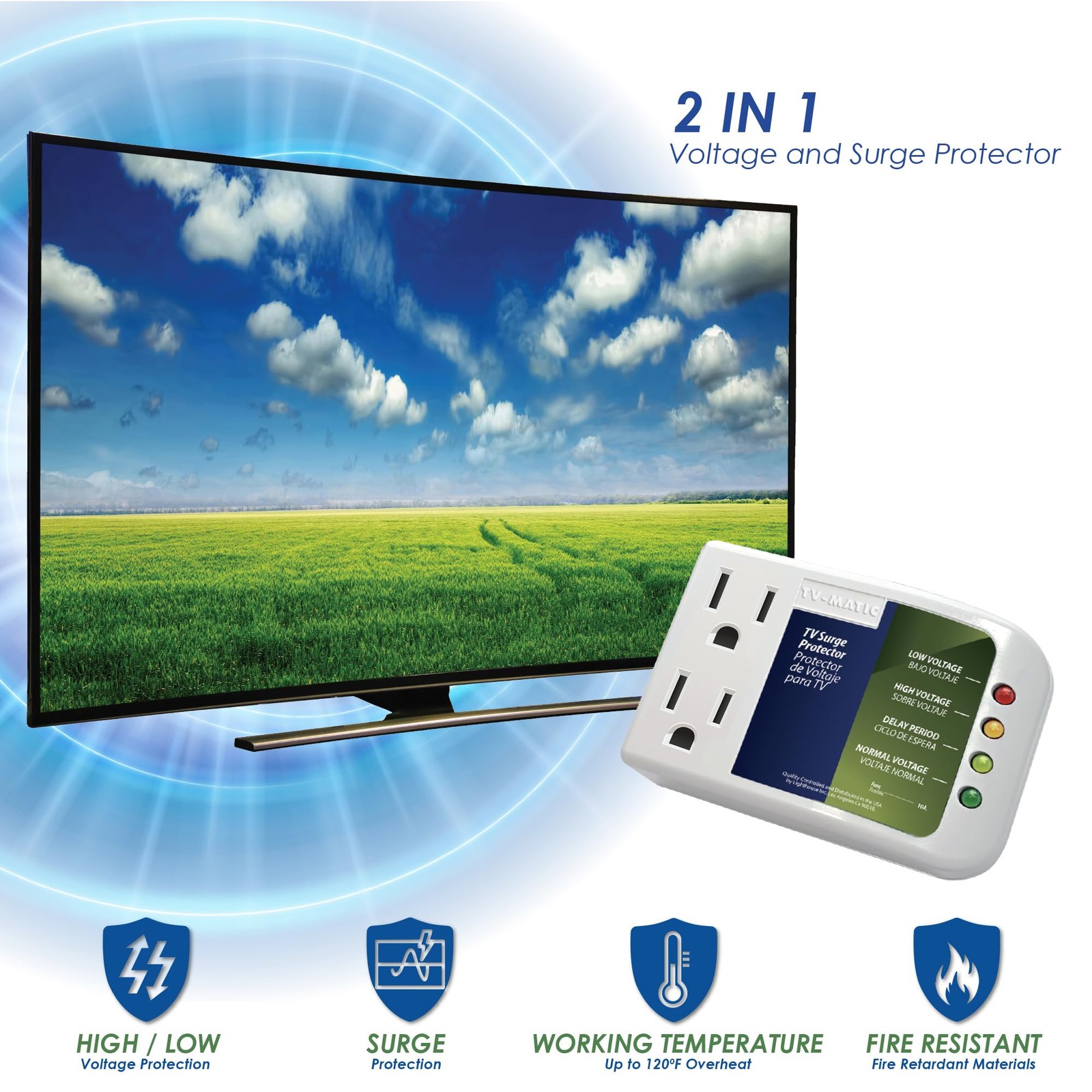 Electronic Voltage Surge Protector for Smart TV, Game Consoles and Entertain…