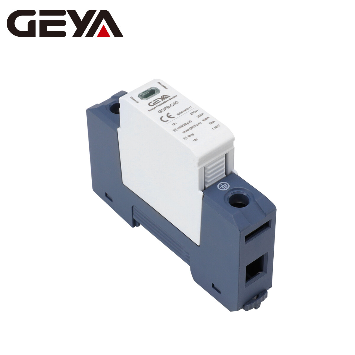 GEYA SPD 1P Lightning Surge Protective Arrester Device 20-40kA AC275/385/400/440