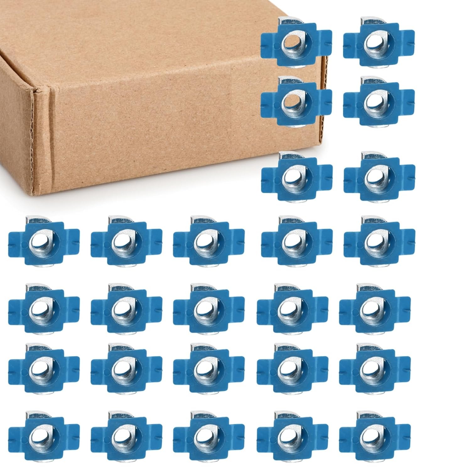 (Pcs) Strut Channel Nuts with Twist Tab,Strut Channel Cone Nuts – 3/8″-16 100
