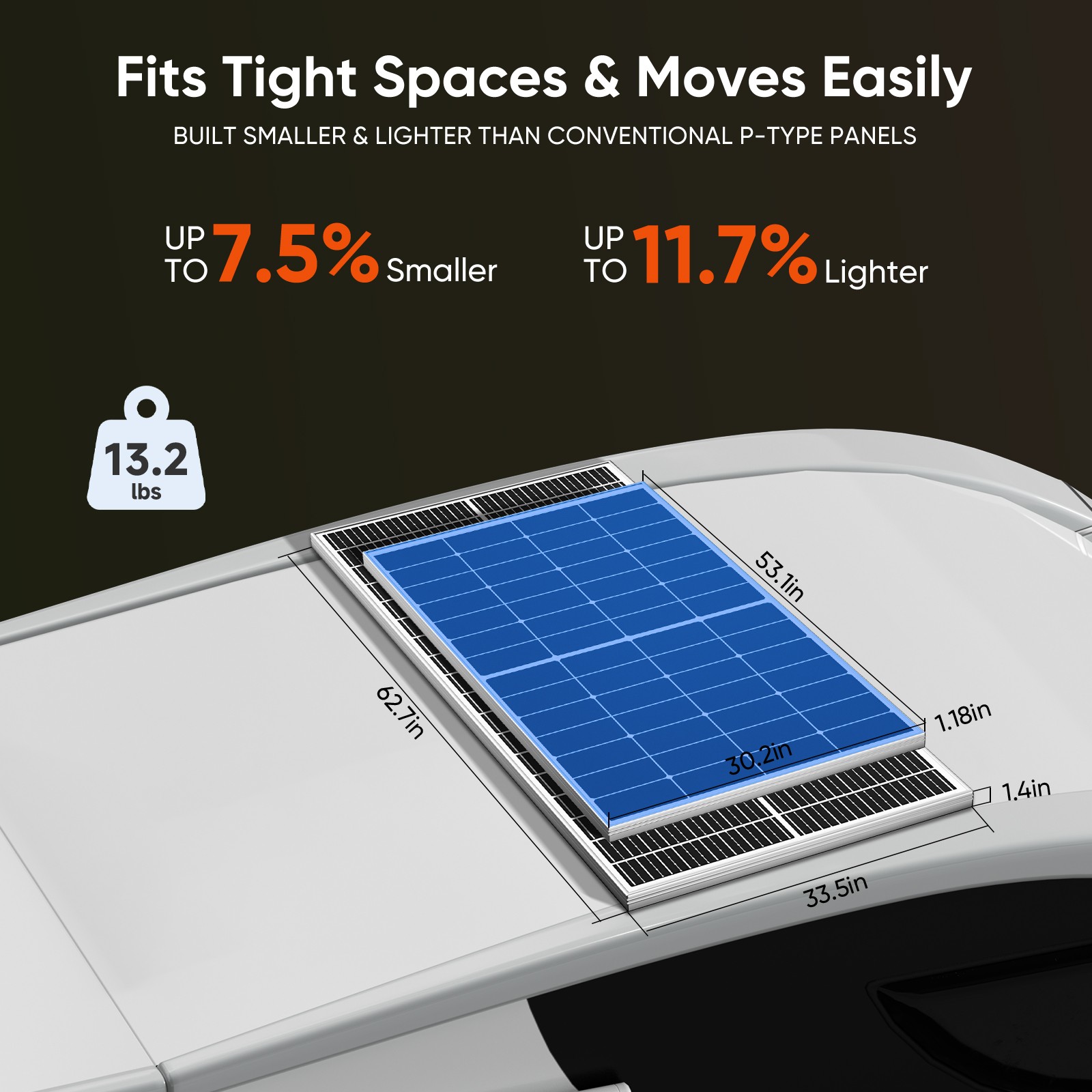 300W 12V Monocrystalline Solar Panel RV Home Camping Off Grid Caravan Boat Power